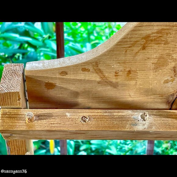 ▪️VTG▪️OOAK Handcrafted Wooden Heart 60 Thread Spool Freestanding Holder Rack - Picture 15 of 15